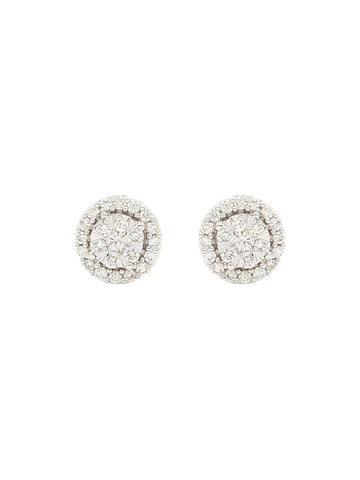 Real Diamond Illussion Cluster Stud Earring - STOMBIL TRADE 