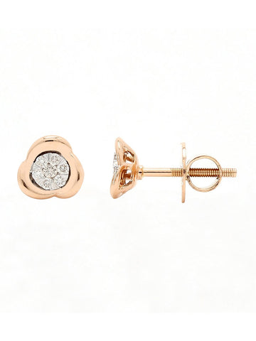 Real Diamond Illussion Cluster Stud Earring - STOMBIL TRADE 