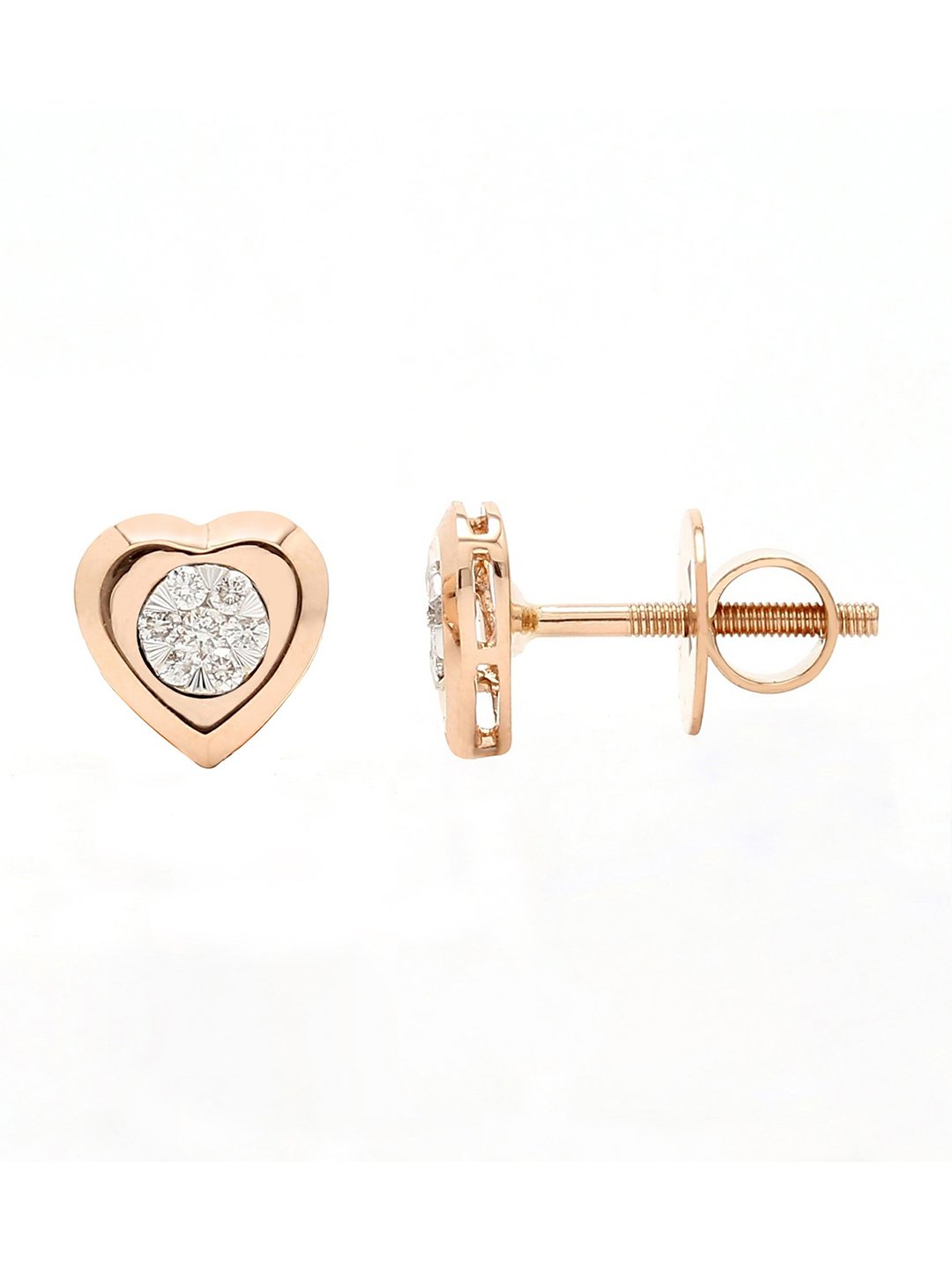 Real Diamond Illussion Cluster Stud Earring - STOMBIL TRADE 