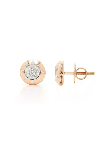 Real Diamond Illussion Cluster Stud Earring - STOMBIL TRADE 