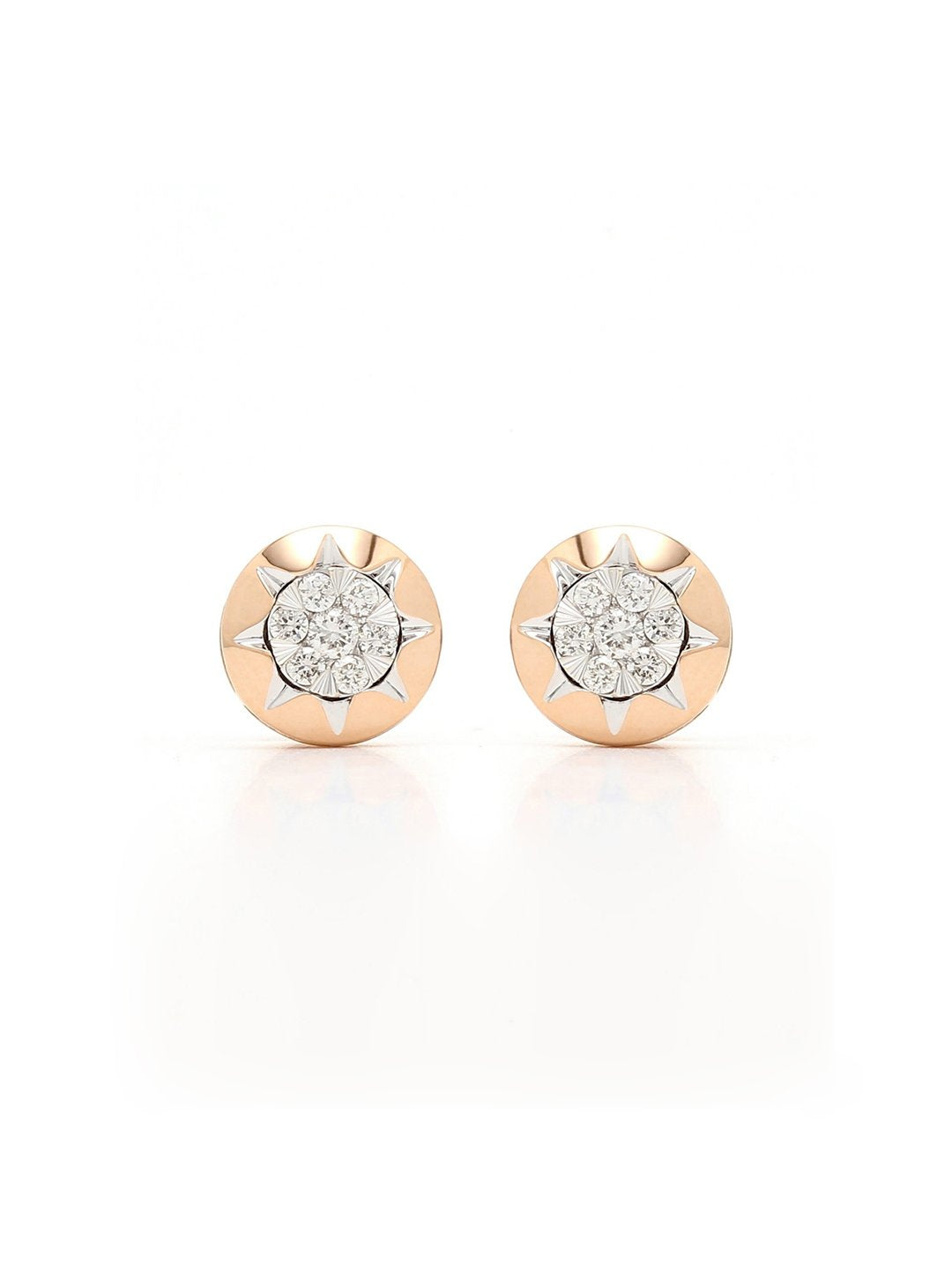Real Diamond Illussion Cluster Stud Earring - STOMBIL TRADE 