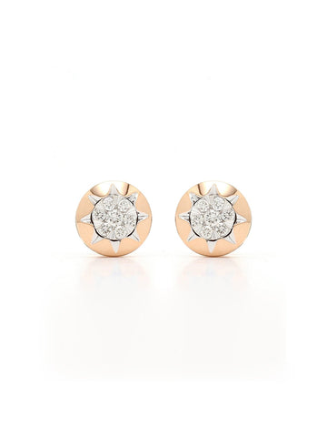 Real Diamond Illussion Cluster Stud Earring - STOMBIL TRADE 