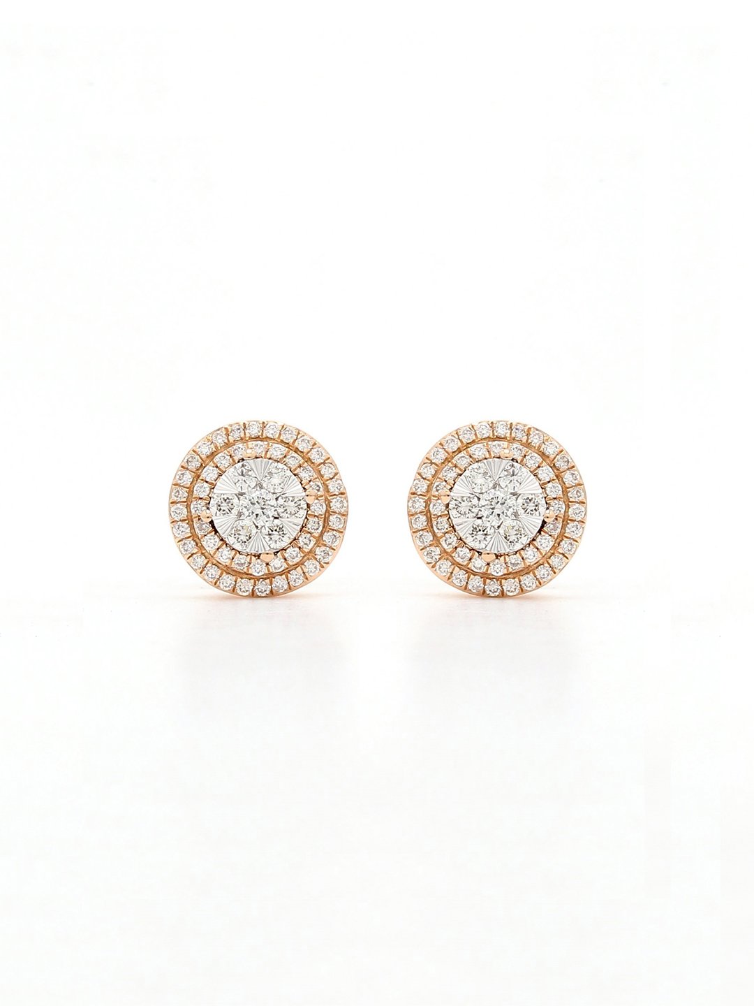 Real Diamond Illussion Cluster Stud Earring - STOMBIL TRADE 