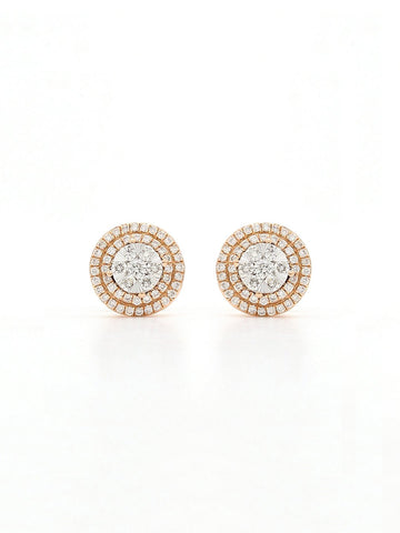 Real Diamond Illussion Cluster Stud Earring - STOMBIL TRADE 