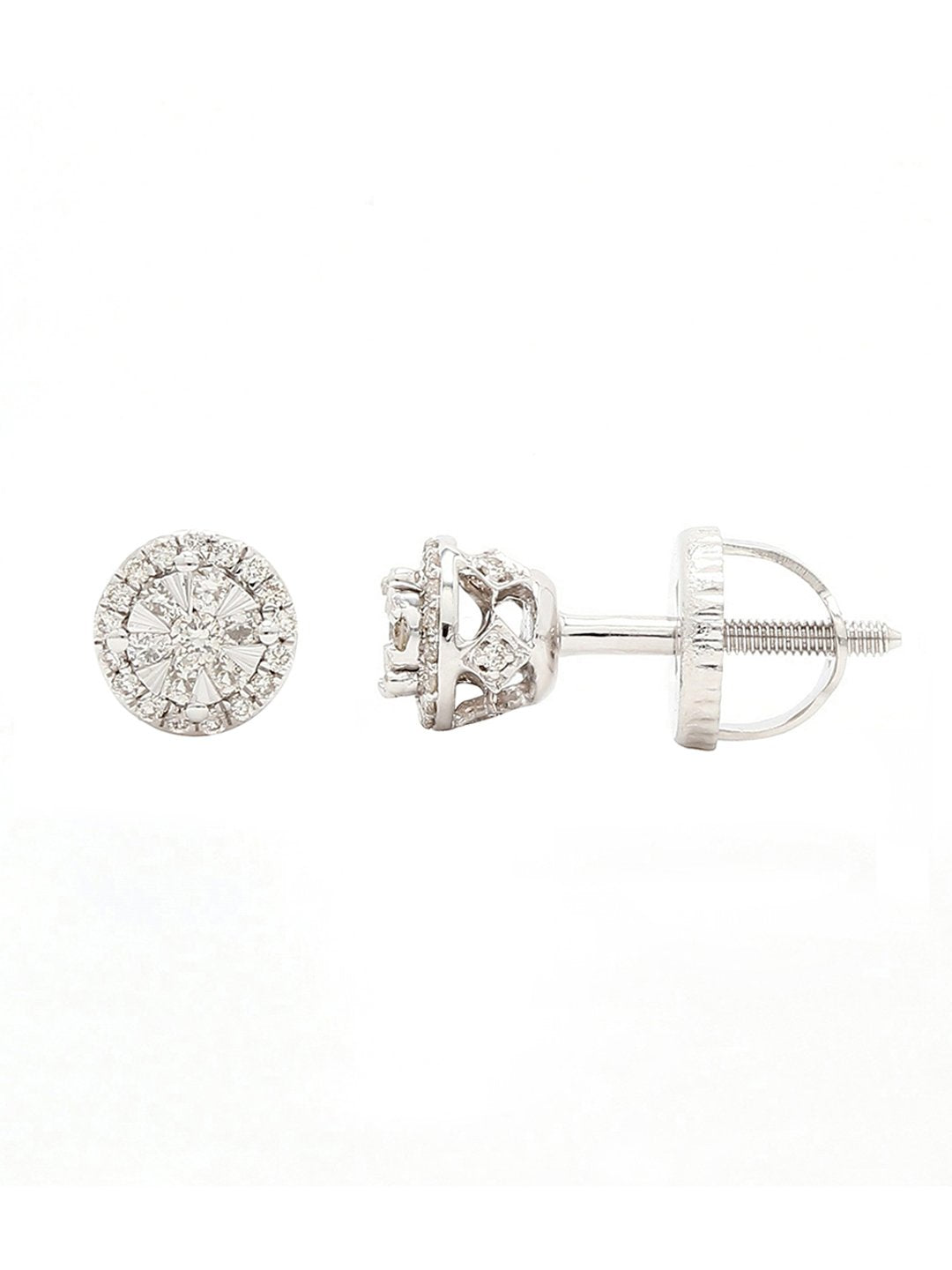 Real Diamond Illussion Cluster Stud Earring - STOMBIL TRADE 