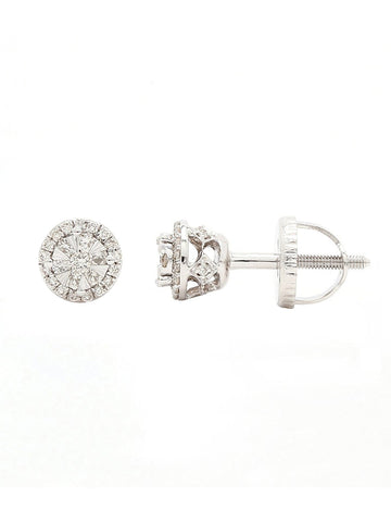 Real Diamond Illussion Cluster Stud Earring - STOMBIL TRADE 