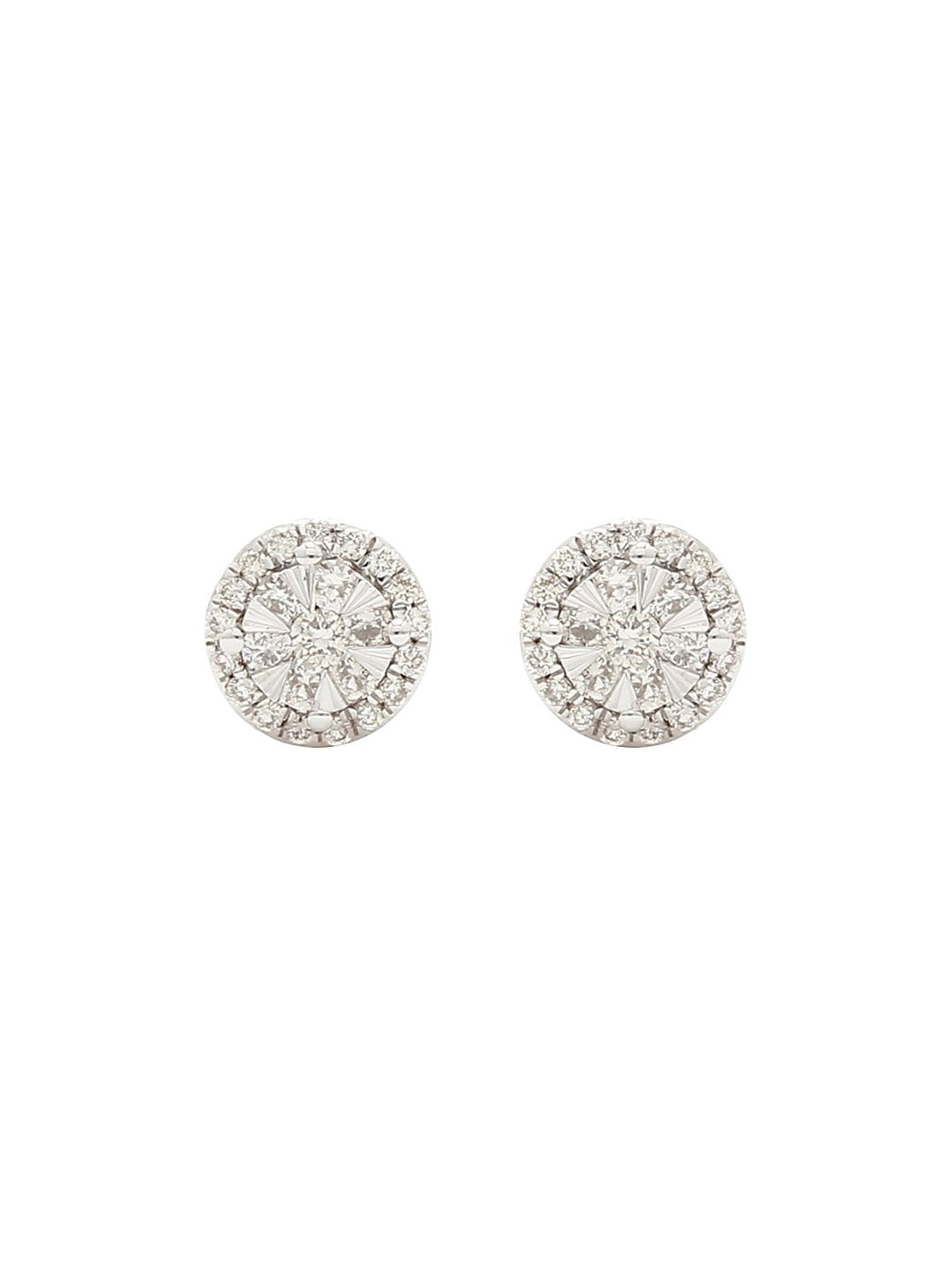 Real Diamond Illussion Cluster Stud Earring - STOMBIL TRADE 