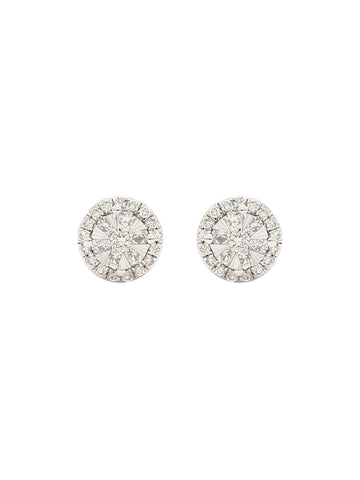 Real Diamond Illussion Cluster Stud Earring - STOMBIL TRADE 