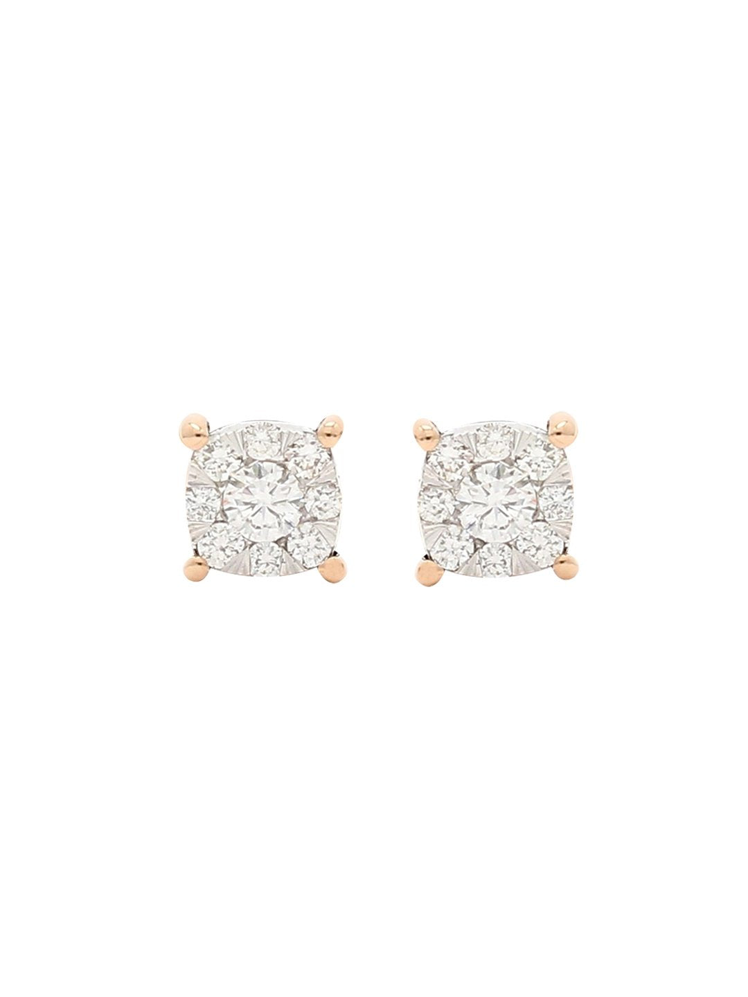 Real Diamond Illussion Cluster Stud Earring - STOMBIL TRADE 