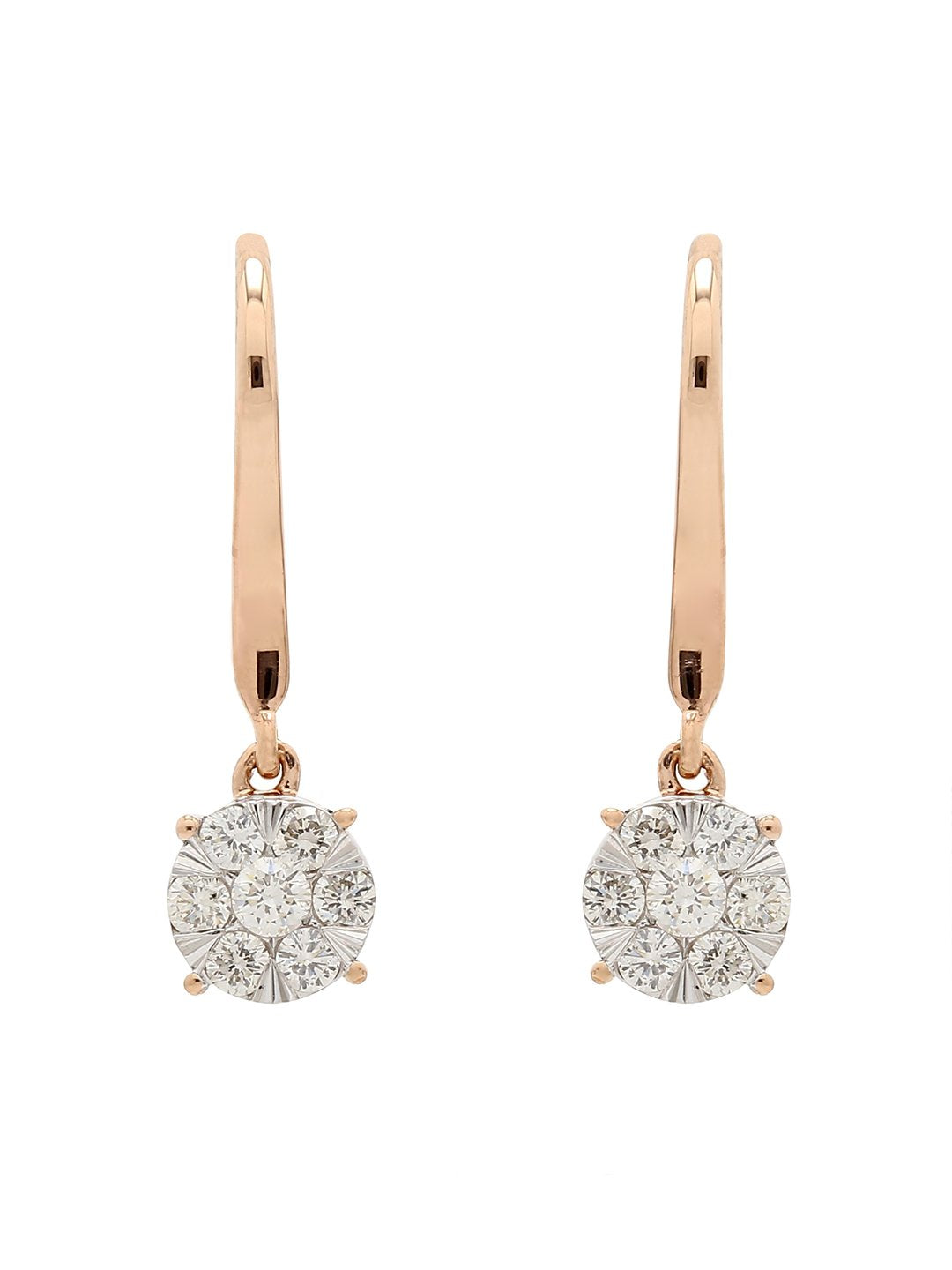 Real Diamond Illussion Cluster Dangling Earring - STOMBIL TRADE 