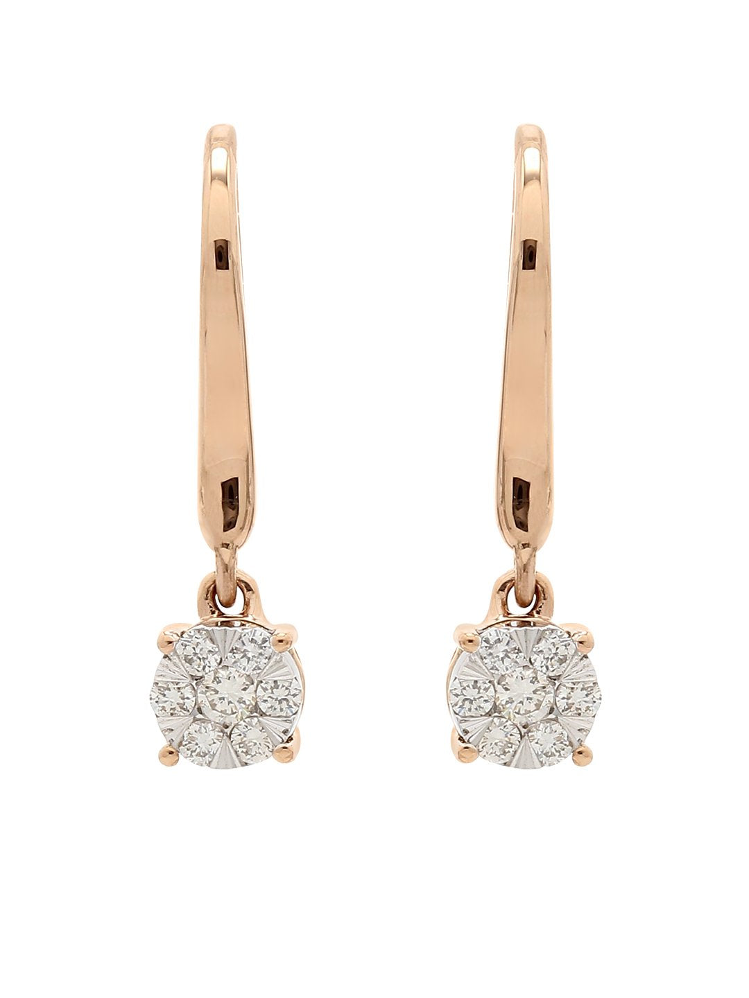 Real Diamond Illussion Cluster Dangling Earring - STOMBIL TRADE 