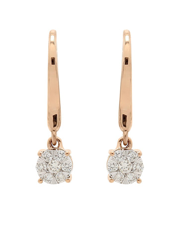 Real Diamond Illussion Cluster Dangling Earring - STOMBIL TRADE 
