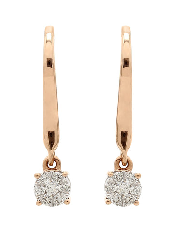Real Diamond Illussion Cluster Dangling Earring - STOMBIL TRADE 