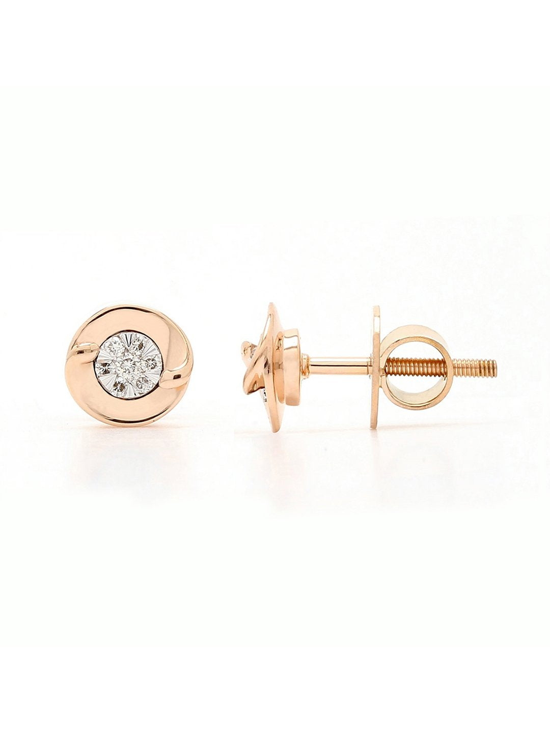Real Diamond Illussion Cluster Stud Earring - STOMBIL TRADE 