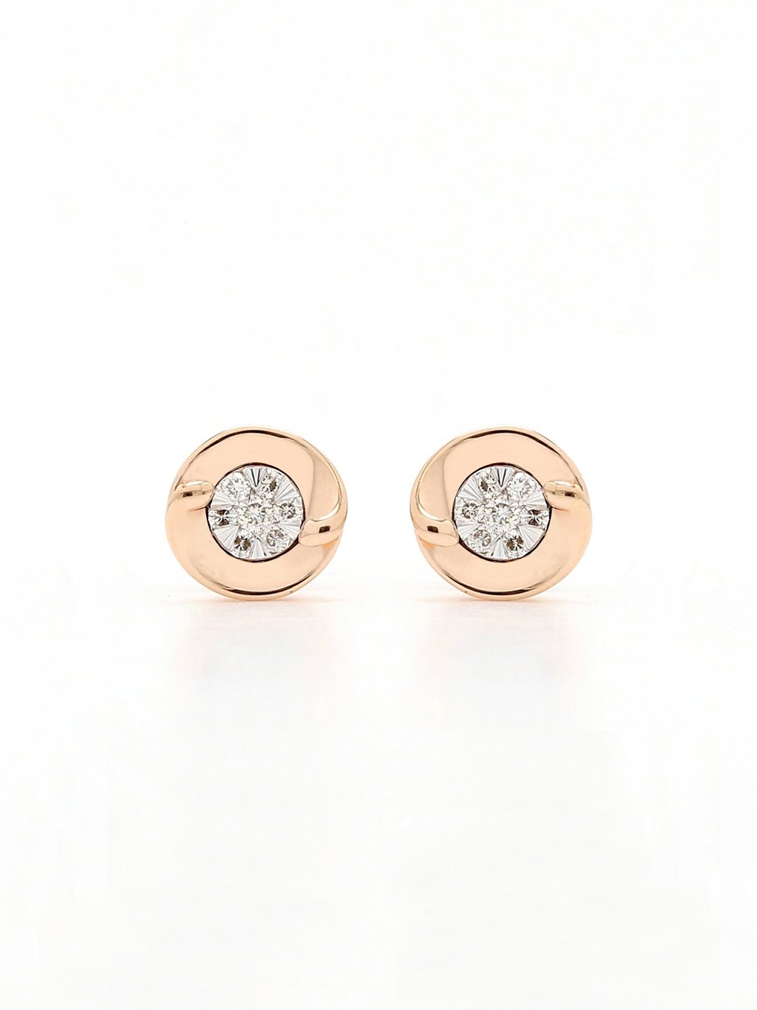 Real Diamond Illussion Cluster Stud Earring - STOMBIL TRADE 