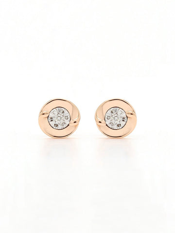 Real Diamond Illussion Cluster Stud Earring - STOMBIL TRADE 