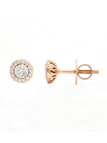 Real Diamond Illussion Cluster Stud Earring - STOMBIL TRADE 