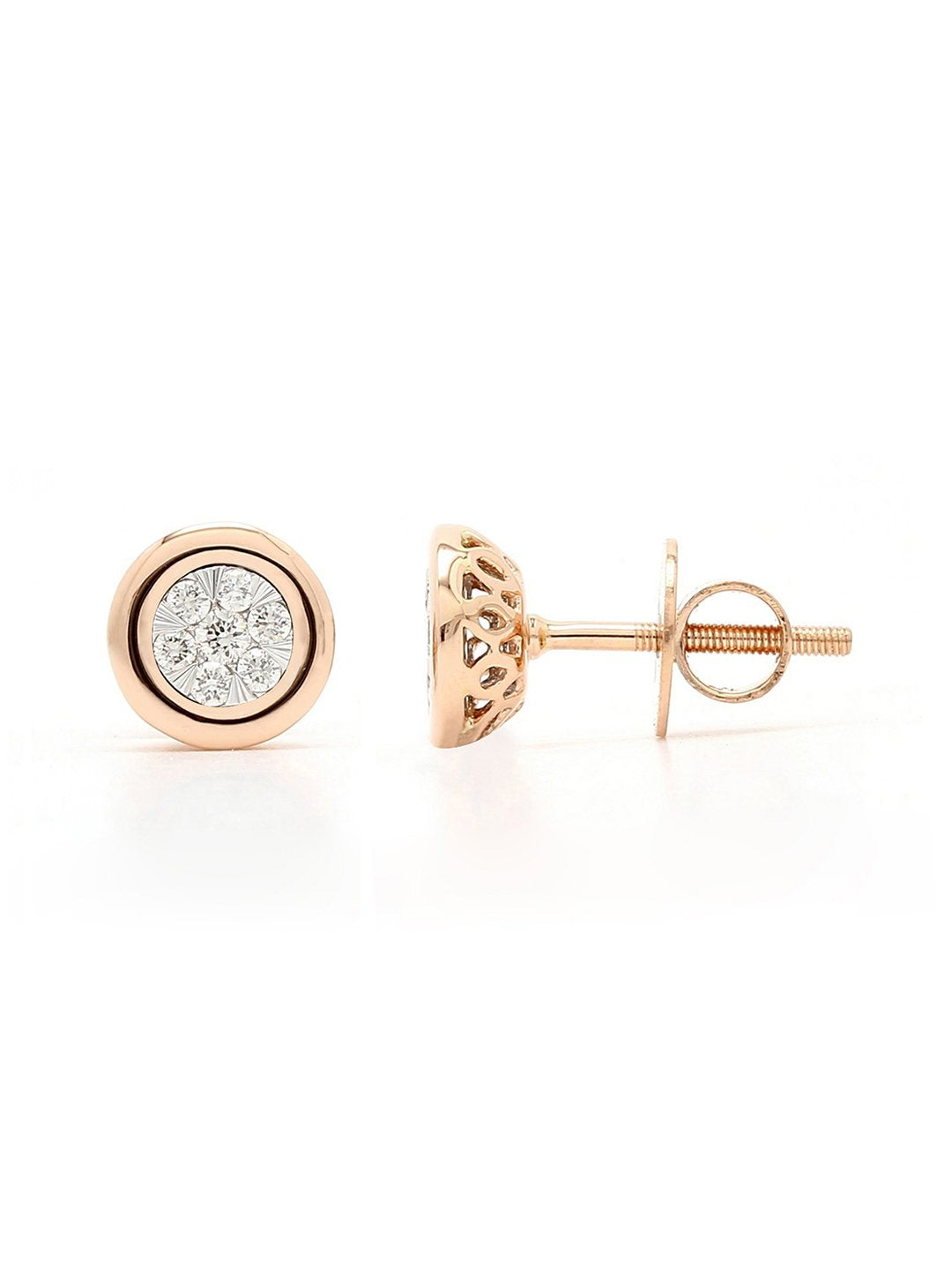 Real Diamond Illussion Cluster Stud Earring - STOMBIL TRADE 
