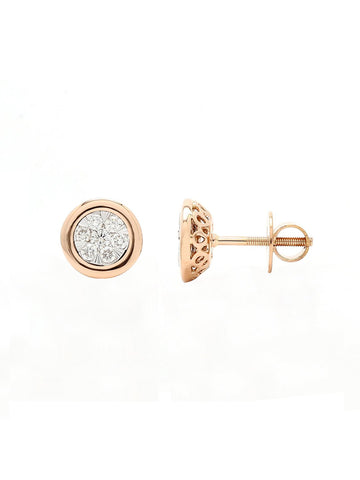 Real Diamond Illussion Cluster Stud Earring - STOMBIL TRADE 
