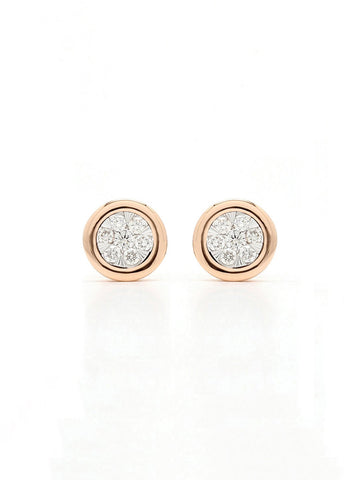 Real Diamond Illussion Cluster Stud Earring - STOMBIL TRADE 
