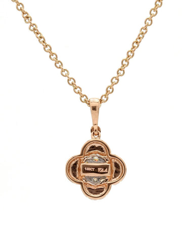 Real Diamond Illussion Cluster Pendant With Chain - STOMBIL TRADE 