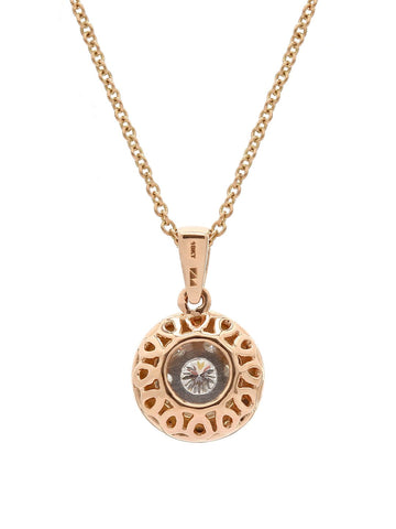 Real Diamond Illussion Cluster Pendant With Chain - STOMBIL TRADE 