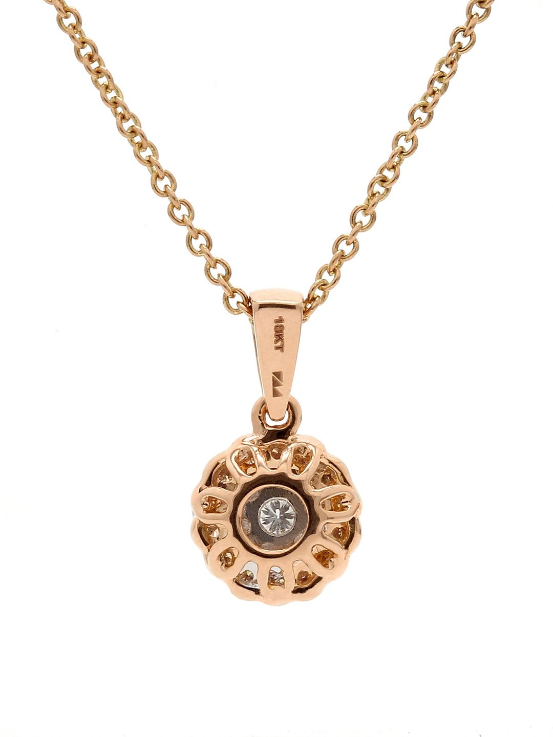 Real Diamond Illussion Cluster Pendant With Chain - STOMBIL TRADE 