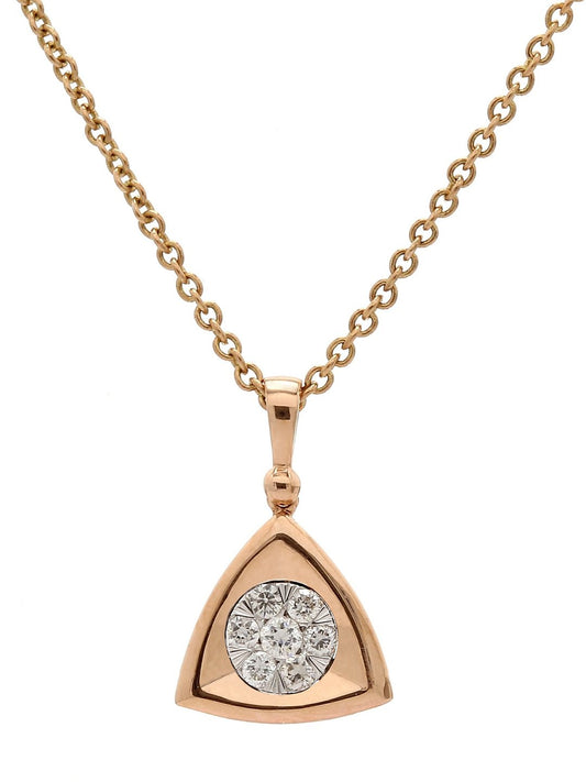 Real Diamond Illussion Cluster Pendant With Chain - STOMBIL TRADE INDIA PRIVATE LIMITED 