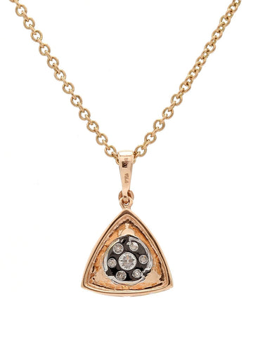 Real Diamond Illussion Cluster Pendant With Chain - STOMBIL TRADE 