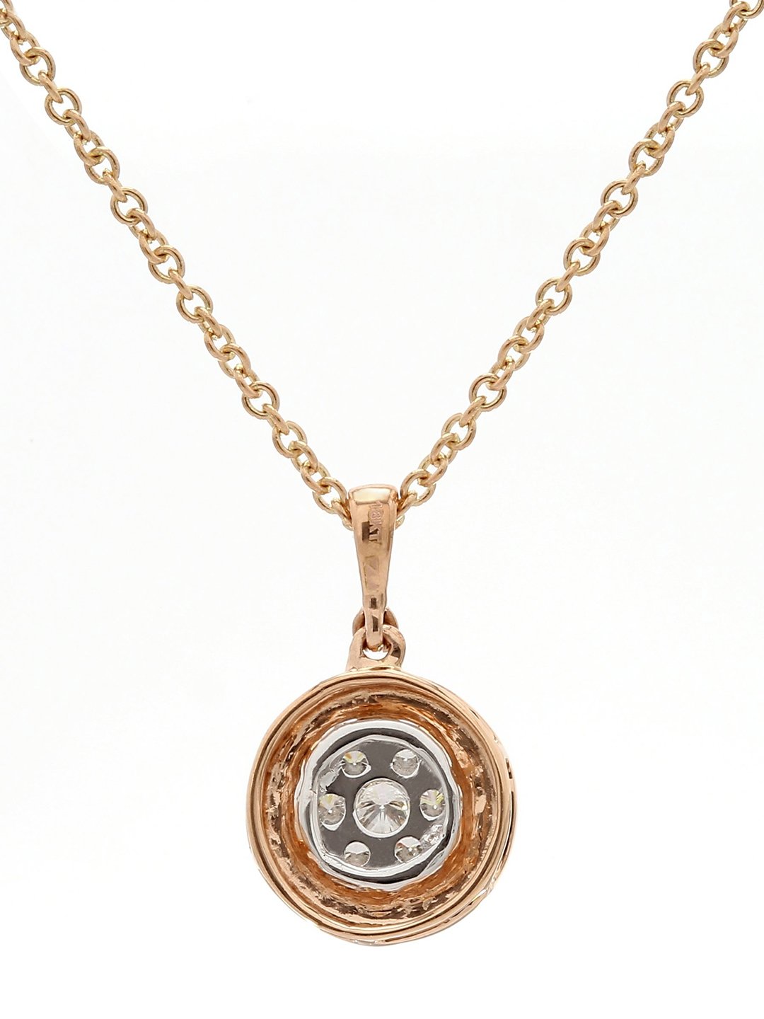 Real Diamond Illussion Cluster Pendant With Chain - STOMBIL TRADE 