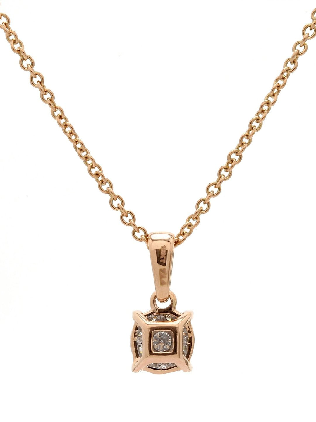 Real Diamond Illussion Cluster Pendant With Chain - STOMBIL TRADE 