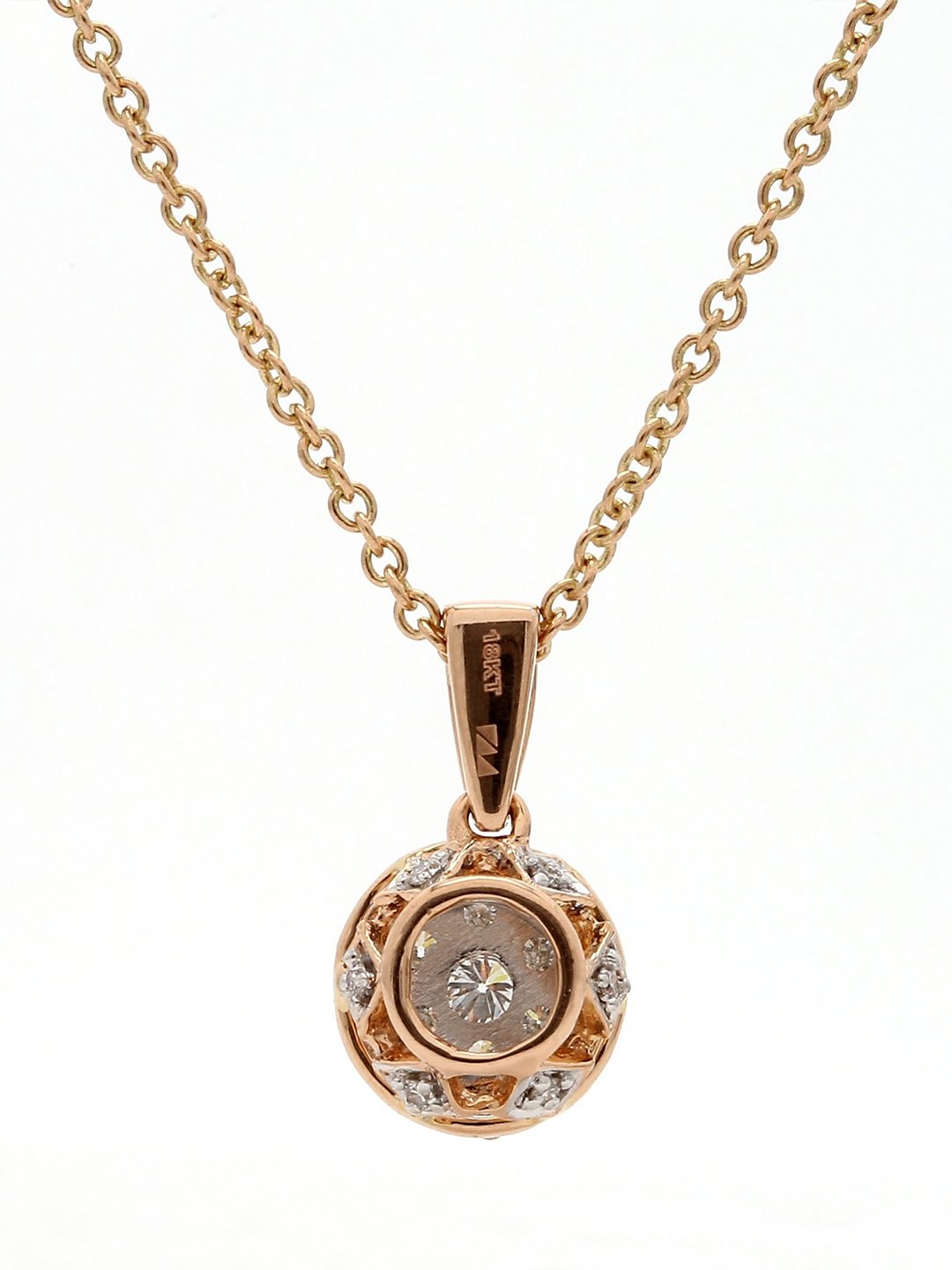 Real Diamond Illussion Cluster Pendant With Chain - STOMBIL TRADE 