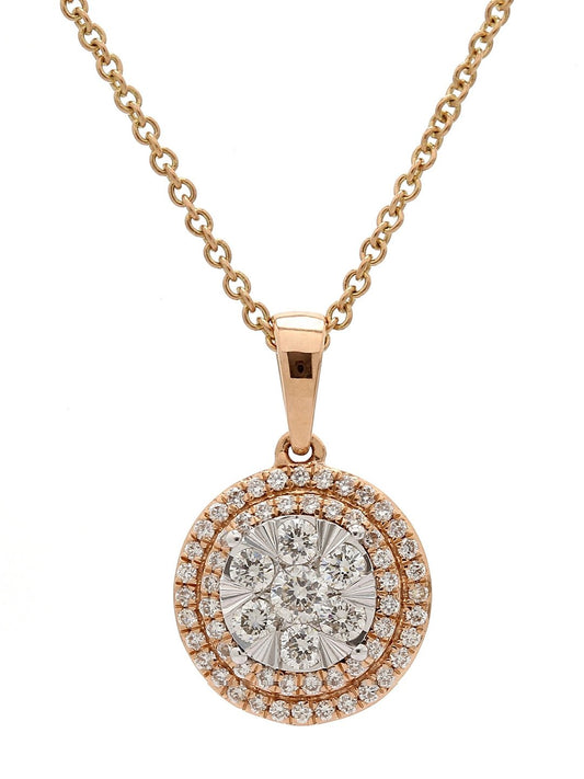 Real Diamond Illussion Cluster Pendant With Chain - STOMBIL TRADE INDIA PRIVATE LIMITED 