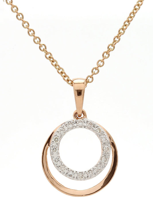 Real Diamond Round Shape Pendant With Chain - STOMBIL TRADE 
