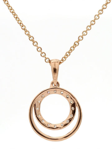 Real Diamond Round Shape Pendant With Chain - STOMBIL TRADE 