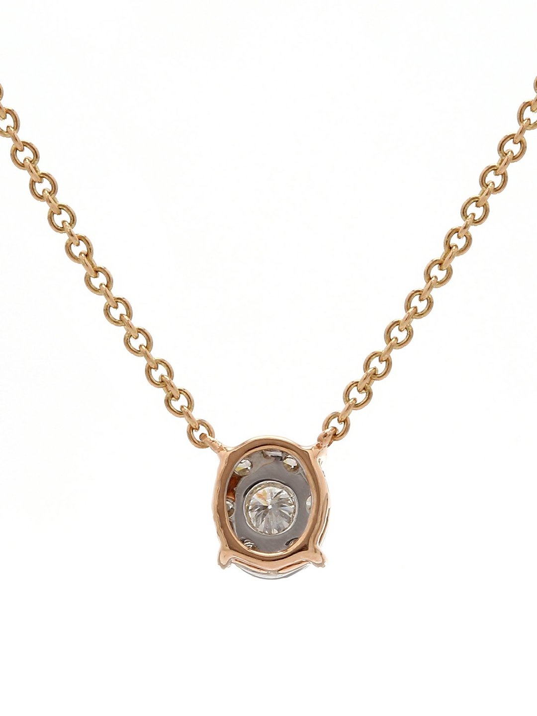 Real Diamond Illussion Cluster Pendant With Diamonds by the yard Chain - STOMBIL TRADE 