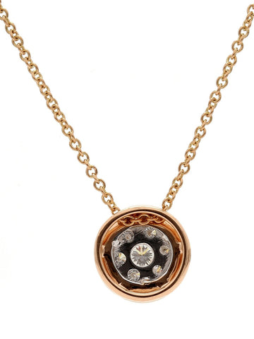 Real Diamond Illussion Solitaire Pendant With Diamonds by the yard Chain - STOMBIL TRADE 