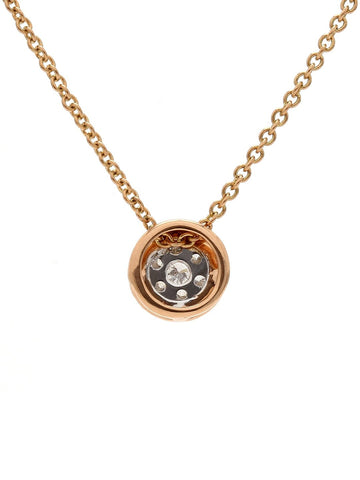 Real Diamond Illussion Solitaire Pendant With Diamonds by the yard Chain - STOMBIL TRADE 
