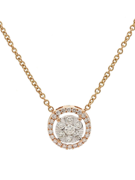 Real Diamond Illussion Solitaire Pendant With Diamonds by the yard Chain - STOMBIL TRADE INDIA PRIVATE LIMITED 