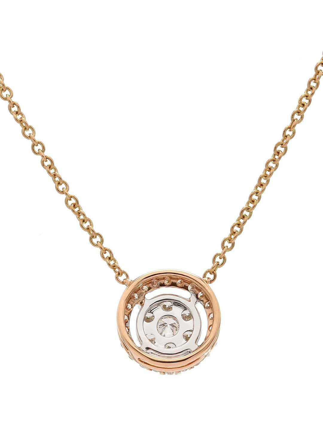 Real Diamond Illussion Solitaire Pendant With Diamonds by the yard Chain - STOMBIL TRADE 