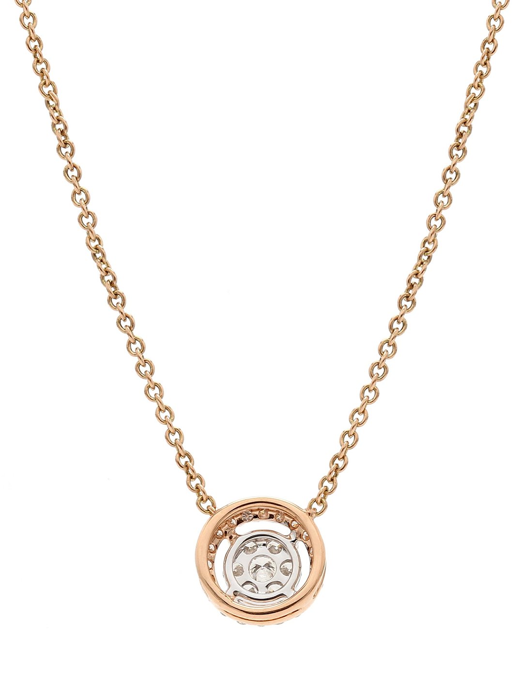 Real Diamond Illussion Solitaire Pendant With Diamonds by the yard Chain - STOMBIL TRADE 