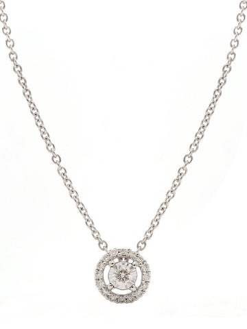 Real Diamond Illussion Solitaire Pendant With Chain - STOMBIL TRADE 