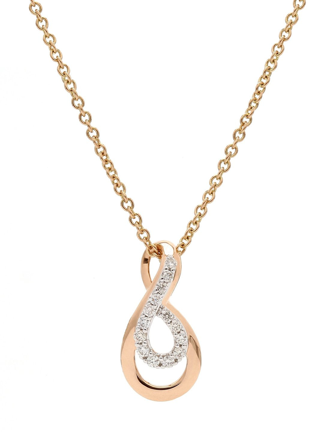 Real Diamond Infinity Pendant With Chain - STOMBIL TRADE 