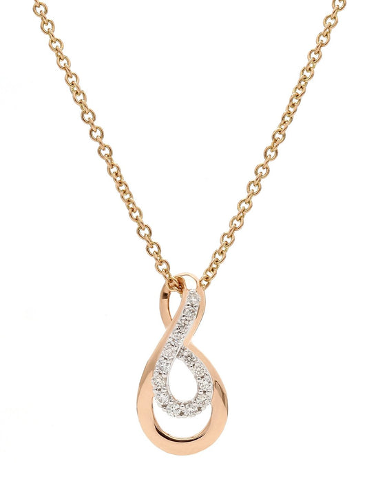 Real Diamond Infinity Pendant With Chain - STOMBIL TRADE 