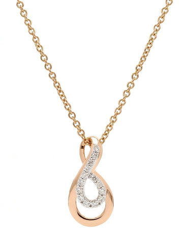 Real Diamond Infinity Pendant With Chain - STOMBIL TRADE 