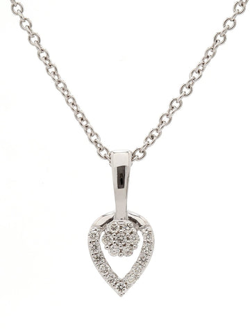Real Diamond Cluster Pendant With Chain - STOMBIL TRADE 