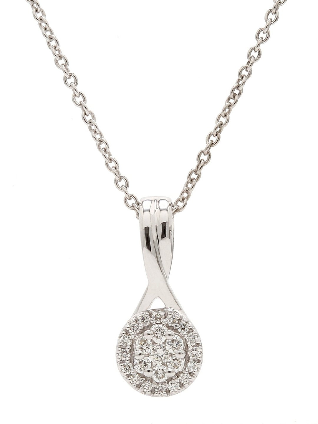 Real Diamond Illussion Cluster Pendant with Chain - STOMBIL TRADE 