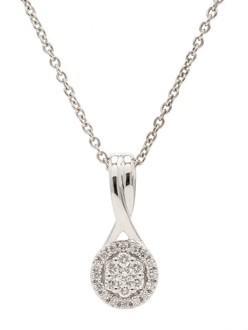 Real Diamond Illussion Cluster Pendant with Chain - STOMBIL TRADE 