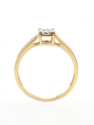 Real Diamond Illussion Cluster Ring - STOMBIL TRADE 
