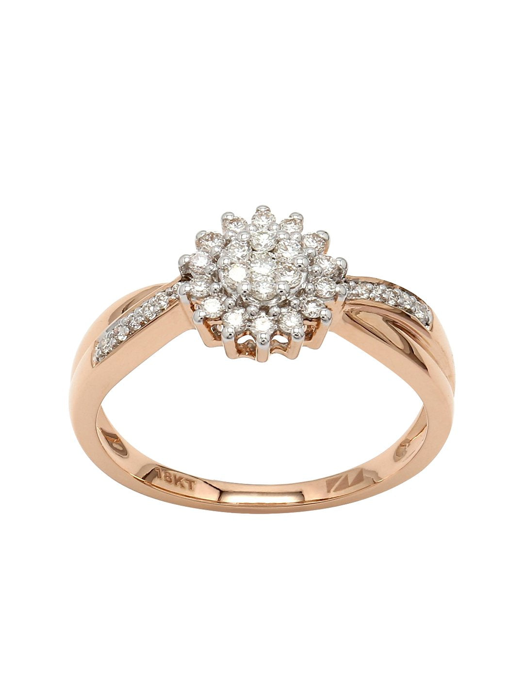 Real Diamond Cluster Ring - STOMBIL TRADE 